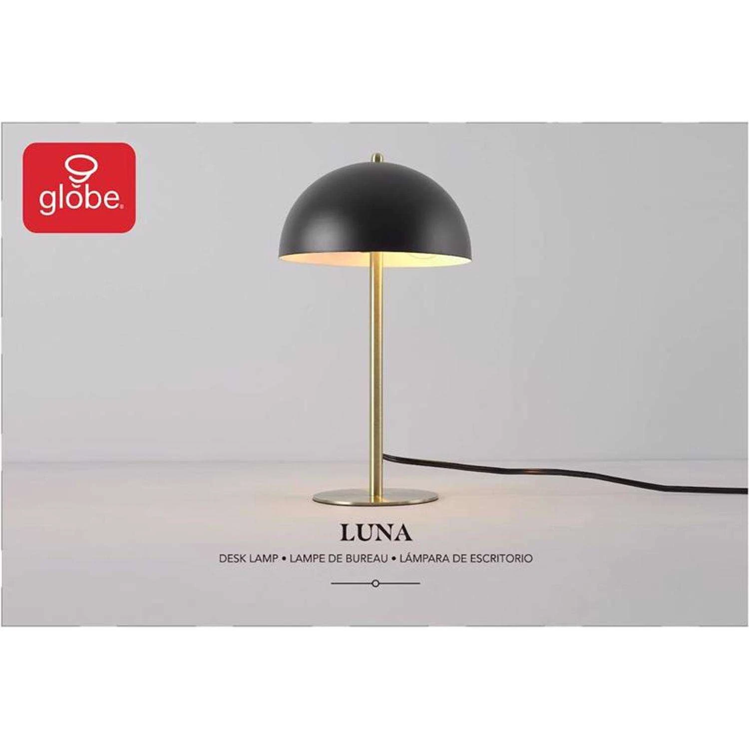 Globe Electric Luna 15 In. Matte Black Desk Lamp 6 Globe Electric Luna 15 In. Matte Black Desk Lamp - Image 6