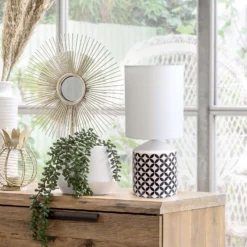 Simple Designs 18.5 In. Black/White Table Lamp -Lightify Store 725ebecb eb5c 430f aacf c155da36629f