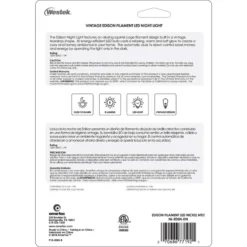 Westek Automatic Plug-in Vintage Edison Aged Nickel LED Night Light -Lightify Store 7314c685 6234 4398 8ab4 a1021da1a556