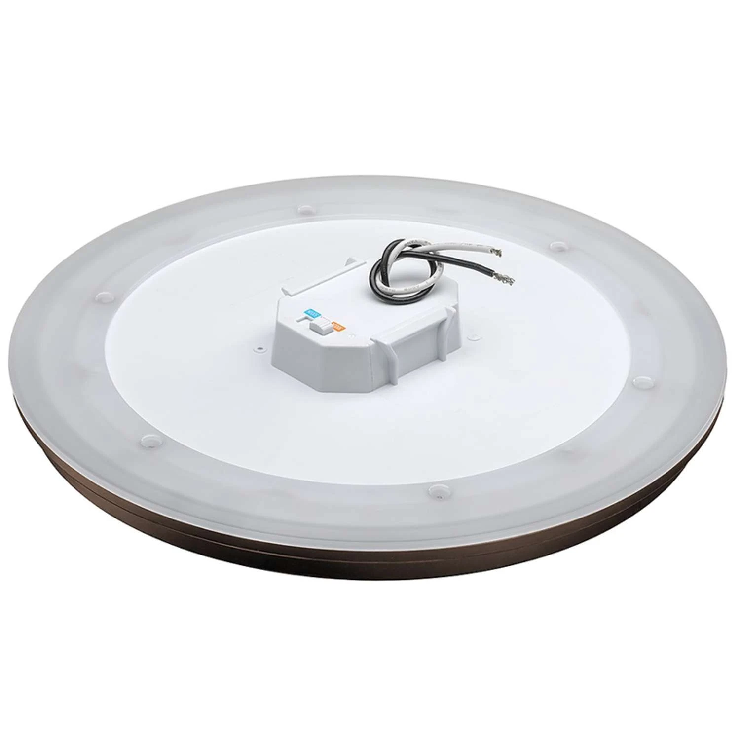 ETI 1.7 In. H X 11 In. W X 11 In. L Oil Rubbed Bronze LED Ceiling Light Fixture With Nightlight 2 ETI 1.7 In. H X 11 In. W X 11 In. L Oil Rubbed Bronze LED Ceiling Light Fixture With Nightlight - Image 2