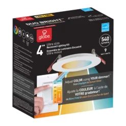 Globe Electric Ultra Slim Energy Star White 4 In. W Plastic LED Canless Recessed Downlight 9 W -Lightify Store 7437693d 1867 4bfd 9156 4fda1eace798