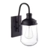 Globe Electric Edelman 1-Light Matte Black Vintage Wall Sconce