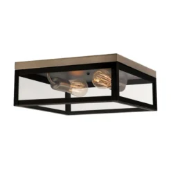 Globe Electric Verona 5.12 In. H X 13 In. W X 13 In. L Dark Bronze Ceiling Light