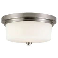 Design House Aubrey 5.8 In. H X 13.8 In. W X 13.8 In. L Satin Nickel Ceiling Fixture