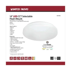 Satco Nuvo 15.75 In. H X 3.74 In. W X 15.75 In. L White LED Ceiling Light Fixture -Lightify Store 7f6d21f2 d567 4625 a1bd 095ad9fec008