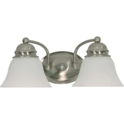 Nuvo Brushed Nickel Silver 2 Lights Incandescent Vanity Light Wall Mount