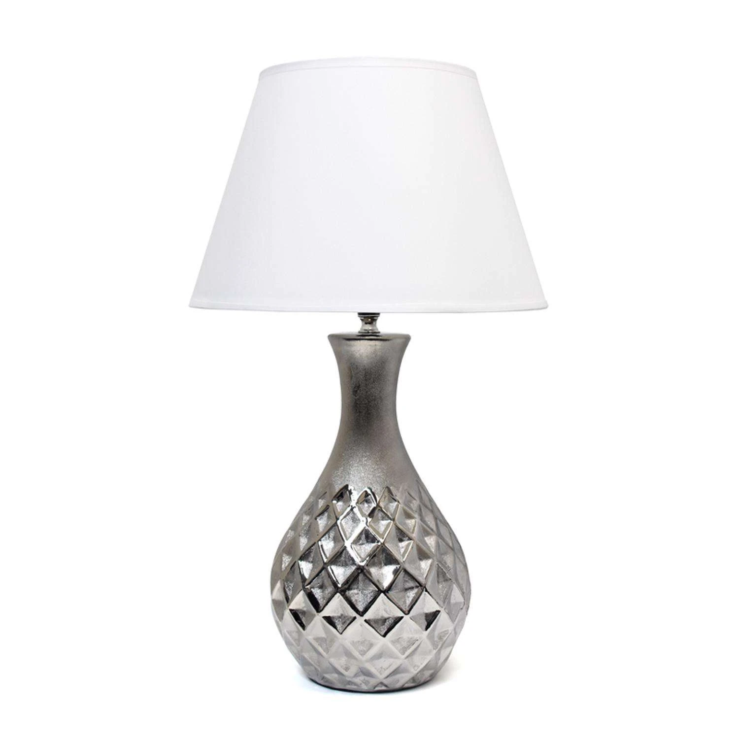 All The Rages Elegant Designs 20.13 In. Metallic Silver Table Lamp