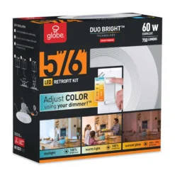 Globe Electric Duo Bright Energy Star White 5-6 In. W Plastic LED Retrofit Recessed Lighting 60 W