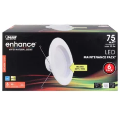 Feit Enhance Soft White 5-6 In. W LED Dimmable Recessed Downlight 10.2 W