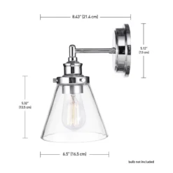 Globe Electric Parker 1-Light Chrome Wall Sconce -Lightify Store 92e4fa2a baa3 4dba 8cf3 bbc58bfdb202