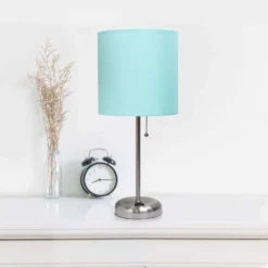 LimeLights 19.5 In. Brushed Steel Aqua Table Lamp With Charging Outlet 8 LimeLights 19.5 In. Brushed Steel Aqua Table Lamp With Charging Outlet -Lightify Store 9c711bda 0702 405e 95d9 9f50b3f600b9