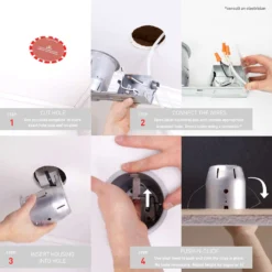 Globe Electric LED Recessed Lighting Kit White 4 In. W Metal LED Recessed Downlight 50 W 10 Globe Electric LED Recessed Lighting Kit White 4 In. W Metal LED Recessed Downlight 50 W -Lightify Store a14137c7 52c7 4c16 b0ca 4ed6f70ccd22