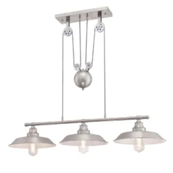 Westinghouse Iron Hill Brushed Nickel Silver 3 Lights Pendant Light