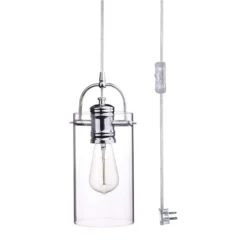 Globe Electric James Chrome Metallic 1 Lights Pendant Light