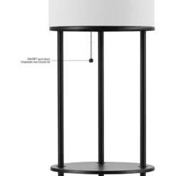 Globe Electric Reid 58 In. Matte Black/White Floor Lamp -Lightify Store a4f93b98 032c 496b 898c ceda15ff771c