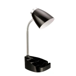 All The Rages Limelights 18.5 In. Black Organizer Desk Lamp