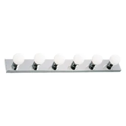 Design House Polished Chrome 6 Lights Vanity Light Surface