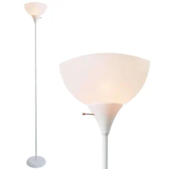 Newhouse 71 In. Beige/White Floor Lamp