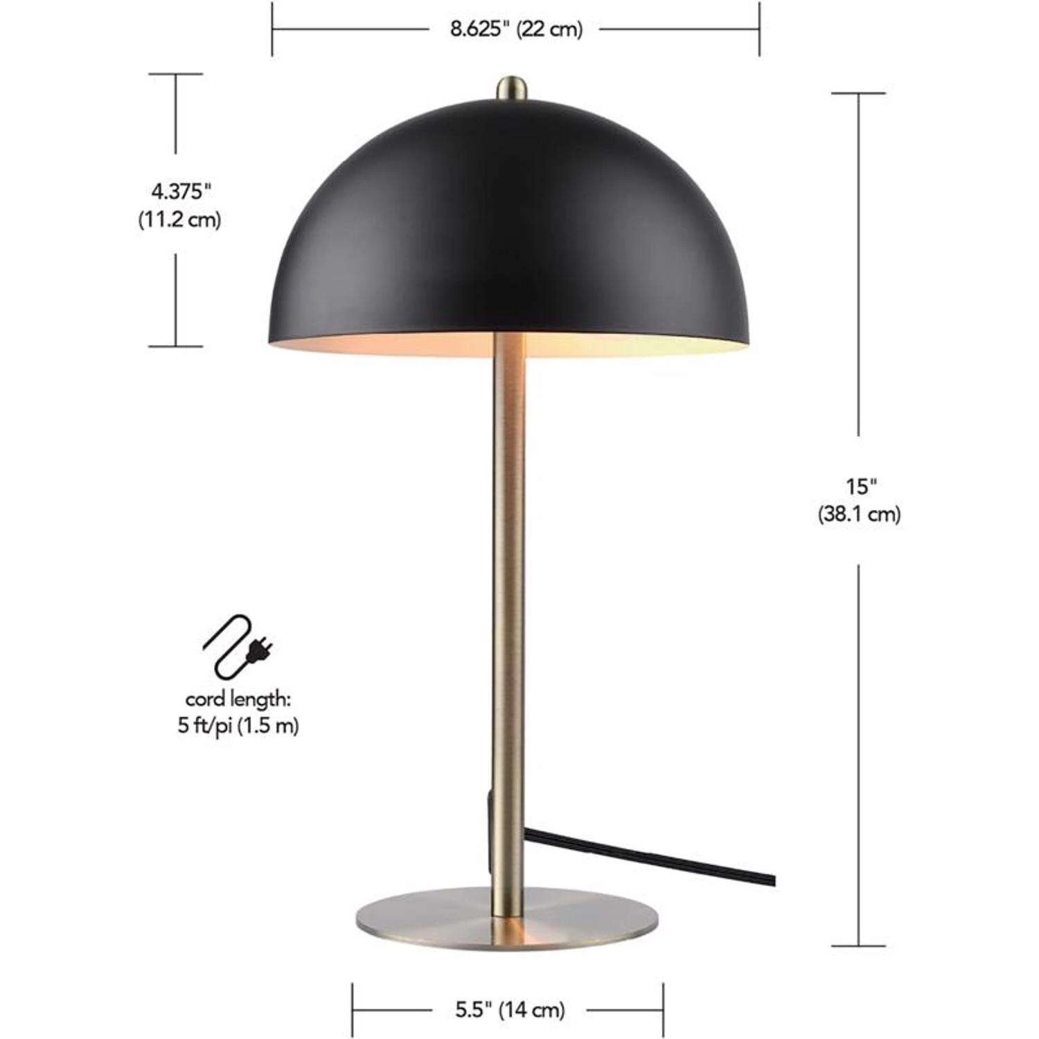Globe Electric Luna 15 In. Matte Black Desk Lamp 3 Globe Electric Luna 15 In. Matte Black Desk Lamp - Image 3