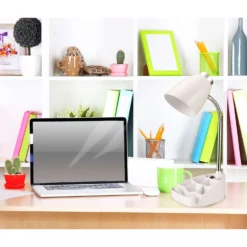 All The Rages Limelights 18.5 In. White Organizer Desk Lamp -Lightify Store afecfd5a 40fa 4ca6 84be f5000ac9a2bb