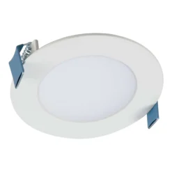 Halo HLB4 Series Matte White 4 In. W LED Smart-Enabled Canless Recessed Downlight 12 W