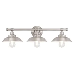 Westinghouse Iron Hill Brushed Nickel Silver 3 Lights LED Vanity Light Wall Mount