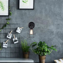 Globe Electric Verdun 1-Light Matte Black Vintage Wall Sconce -Lightify Store b9ab3670 e795 40e2 aa6d 2c82e7b5c3be