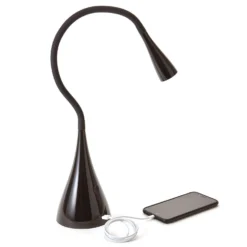 Newhouse Lighting 26 In. Black Gooseneck Desk Lamp