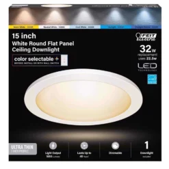Feit EDGELIT 1 In. H X 15 In. W X 15 In. L White LED Flat Panel Light Fixture
