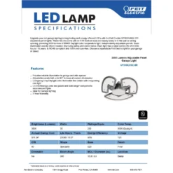 Feit LED Specialty 3.4 In. H X 9 In. W X 3.4 In. L Frost Silver LED Foldable Light -Lightify Store bf3d2a81 eb2e 4214 93bf abeb9e3636a8