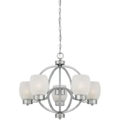 Westinghouse Brushed Nickel Gray 5 Lights Chandelier