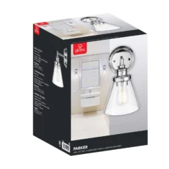 Globe Electric Parker 1-Light Chrome Wall Sconce -Lightify Store c2250140 cede 4789 b37e e5ac8c3c5f74