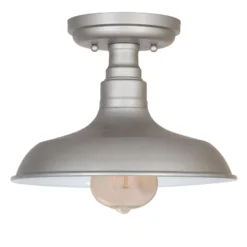 Design House Kimball 7.5 In. H X 11 In. W X 11 In. L Galvanized Ceiling Light