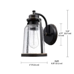 Globe Electric Vintage 1-Light Oil Rubbed Bronze Roth Wall Sconce -Lightify Store c47a8dd9 4334 45e0 b537 97f959bd2864