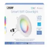 Feit Smart Home Frost White 6 In. W Aluminum LED Smart-Enabled Dimmable Recessed Downlight 11.1 W