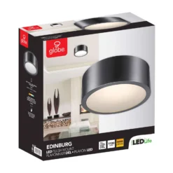 Globe Electric Edinburg 4.02 In. H X 11.03 In. W X 11.03 In. L Black Iron Ceiling Light -Lightify Store c60d8a34 3399 4930 a473 b85bec7b7aee