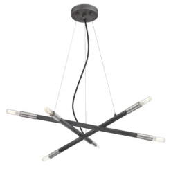 Westinghouse Felix Distressed Aluminum Black 6 Lights Chandelier