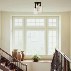 Globe Electric Annecy 15.4 In. H X 12.6 In. W X 12.6 In. L Oil Rubbed Bronze Ceiling Light -Lightify Store c983e44c c4ae 48df 8f46 b11f36c35420