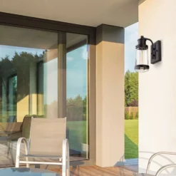 Globe Electric Vintage 1-Light Matte Black Bennett Wall Sconce -Lightify Store cebcb9dc a2d8 4b1e 8a76 26068b061283