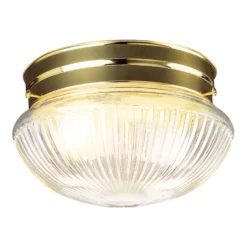 Design House Millbridge 5.7 In. H X 9.5 In. W X 9.5 In. L Polished Brass Ceiling Light