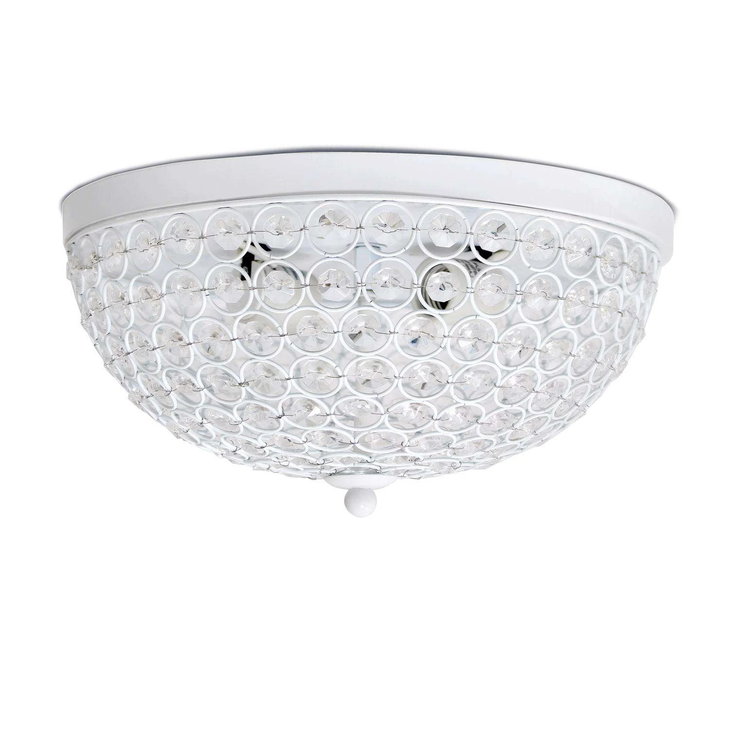 Lalia Home 6.5 In. H X 13 In. W X 13 In. L White Ceiling Light 2 Lalia Home 6.5 In. H X 13 In. W X 13 In. L White Ceiling Light - Image 2