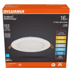 Sylvania TruWave White Disklight Retrofit Kit In. W LED Canless Recessed Downlight 16 W -Lightify Store da7881f4 fb2b 4097 a8da d4a03ab37766