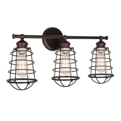 Design House Ajax Textured Bronze 3 Lights Vanity Light Surface