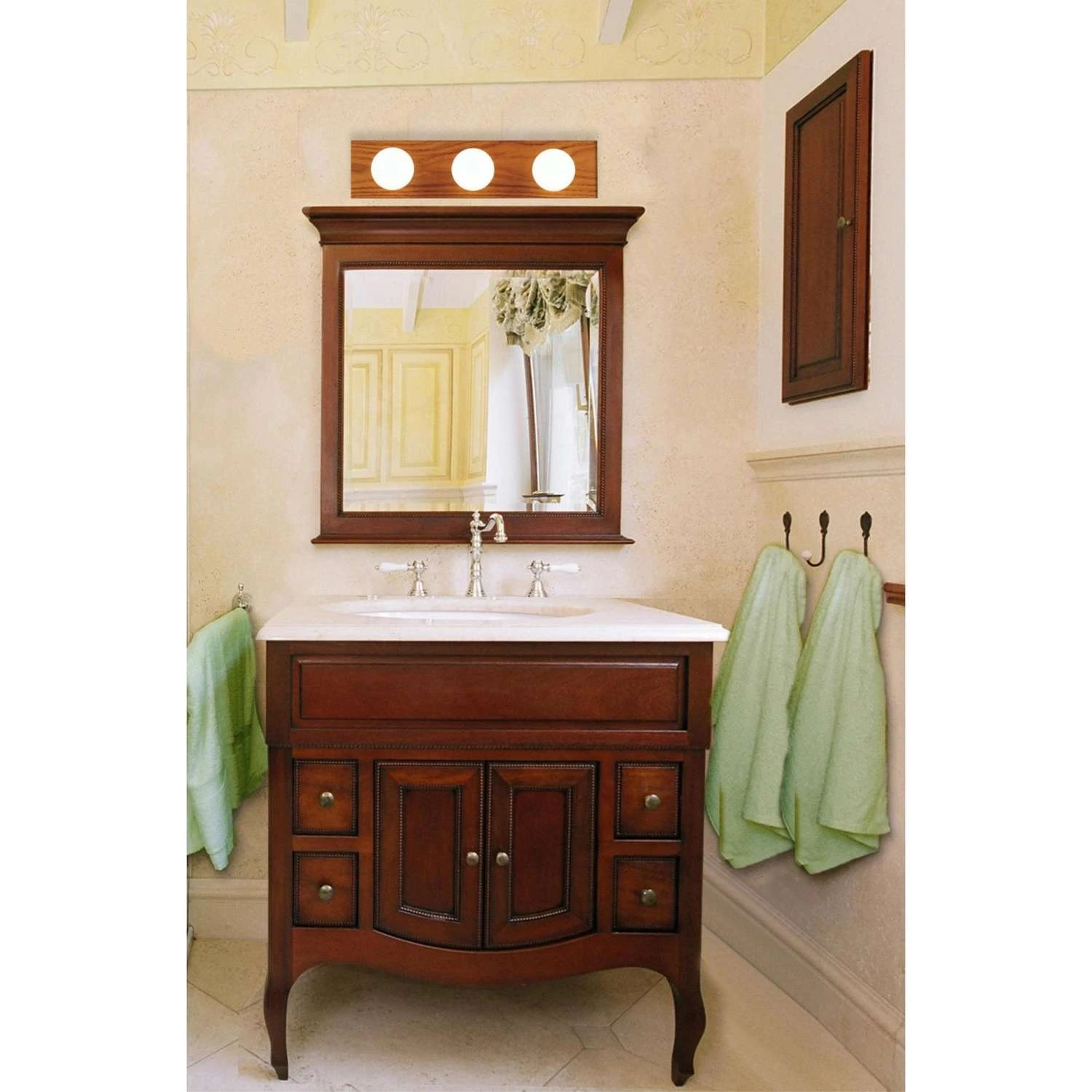 Westinghouse Brown 3 Lights Vanity Light Wall Mount 2 Westinghouse Brown 3 Lights Vanity Light Wall Mount - Image 2