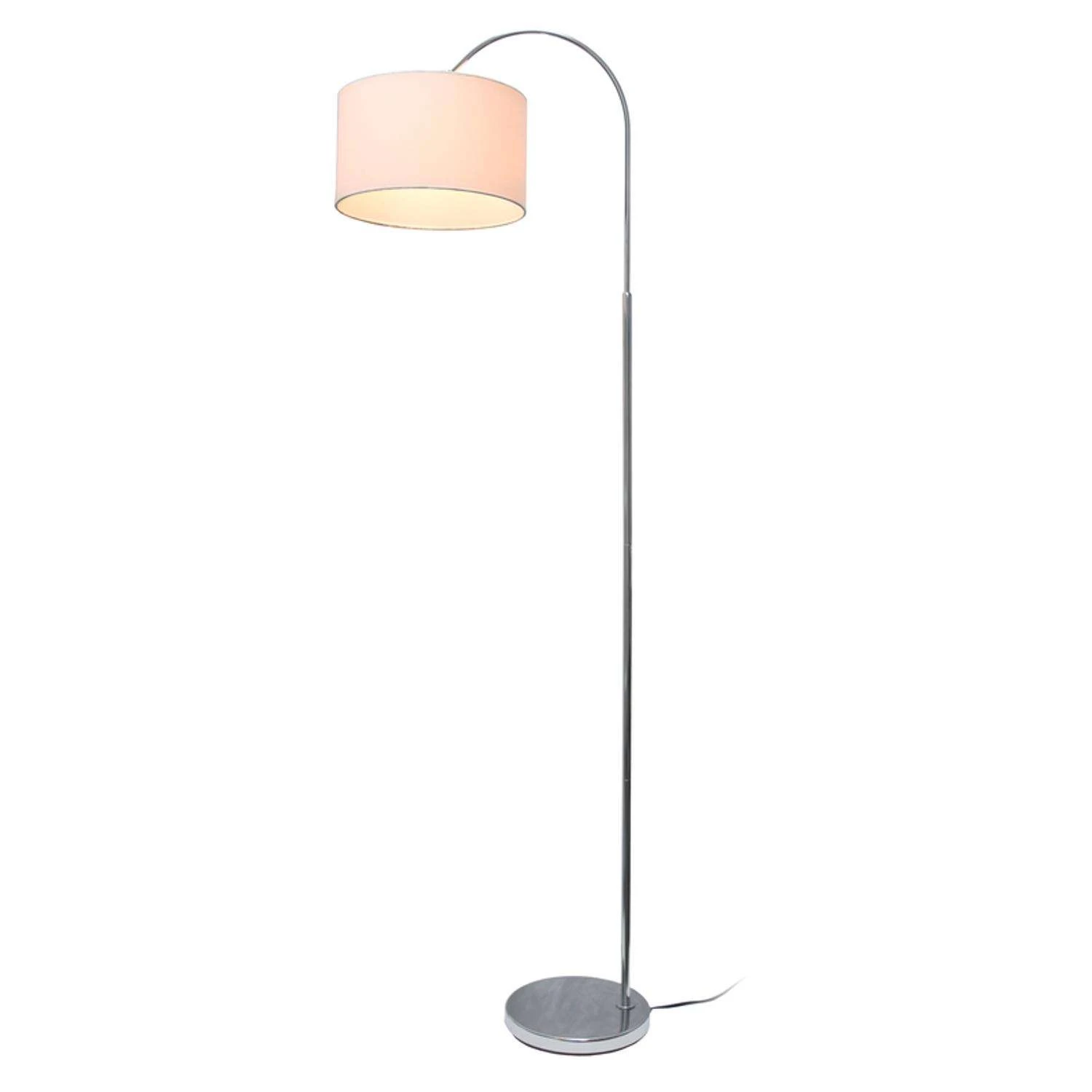 All The Rages Simple Designs 66 In. Brushed Nickel Silver/White High Arch Floor Lamp 2 All The Rages Simple Designs 66 In. Brushed Nickel Silver/White High Arch Floor Lamp - Image 2