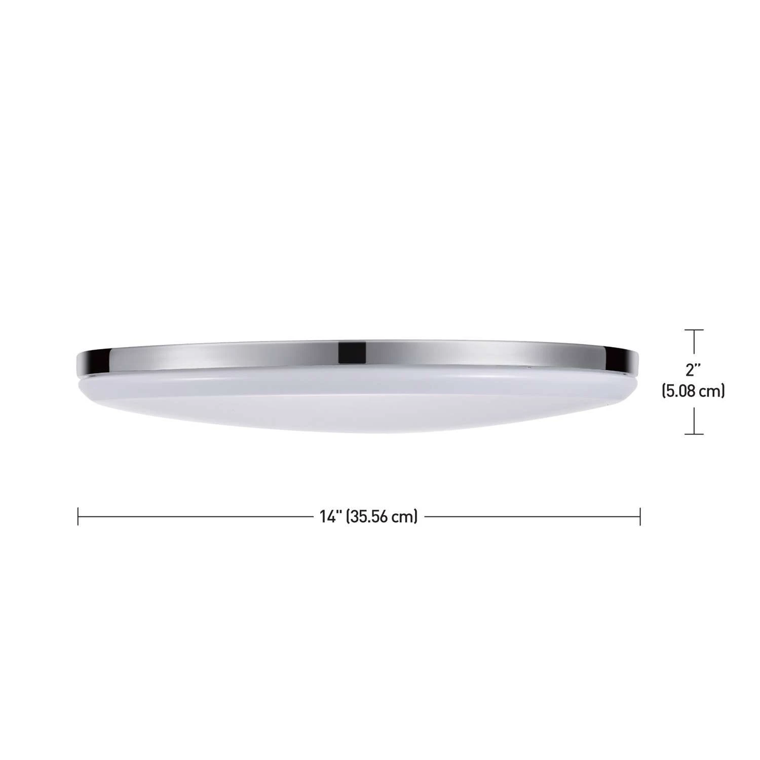 Globe Electric Ellington 2 In. H X 14 In. W X 14 In. L Chrome Ceiling Light 3 Globe Electric Ellington 2 In. H X 14 In. W X 14 In. L Chrome Ceiling Light - Image 3
