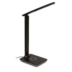 IHome 14.97 In. Gloss Black Lamp/Clock/Charging Station