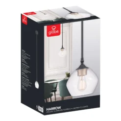 Globe Electric Harrow Matte Black 1 Lights Pendant Light -Lightify Store e8a4eb35 6655 4e80 98cd 8122d9bd9b46