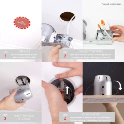 Globe Electric LED Recessed Lighting Kit White 3 In. W Metal LED Recessed Downlight 50 W -Lightify Store e9521a89 351a 4c23 bfb7 581f75b3aa14