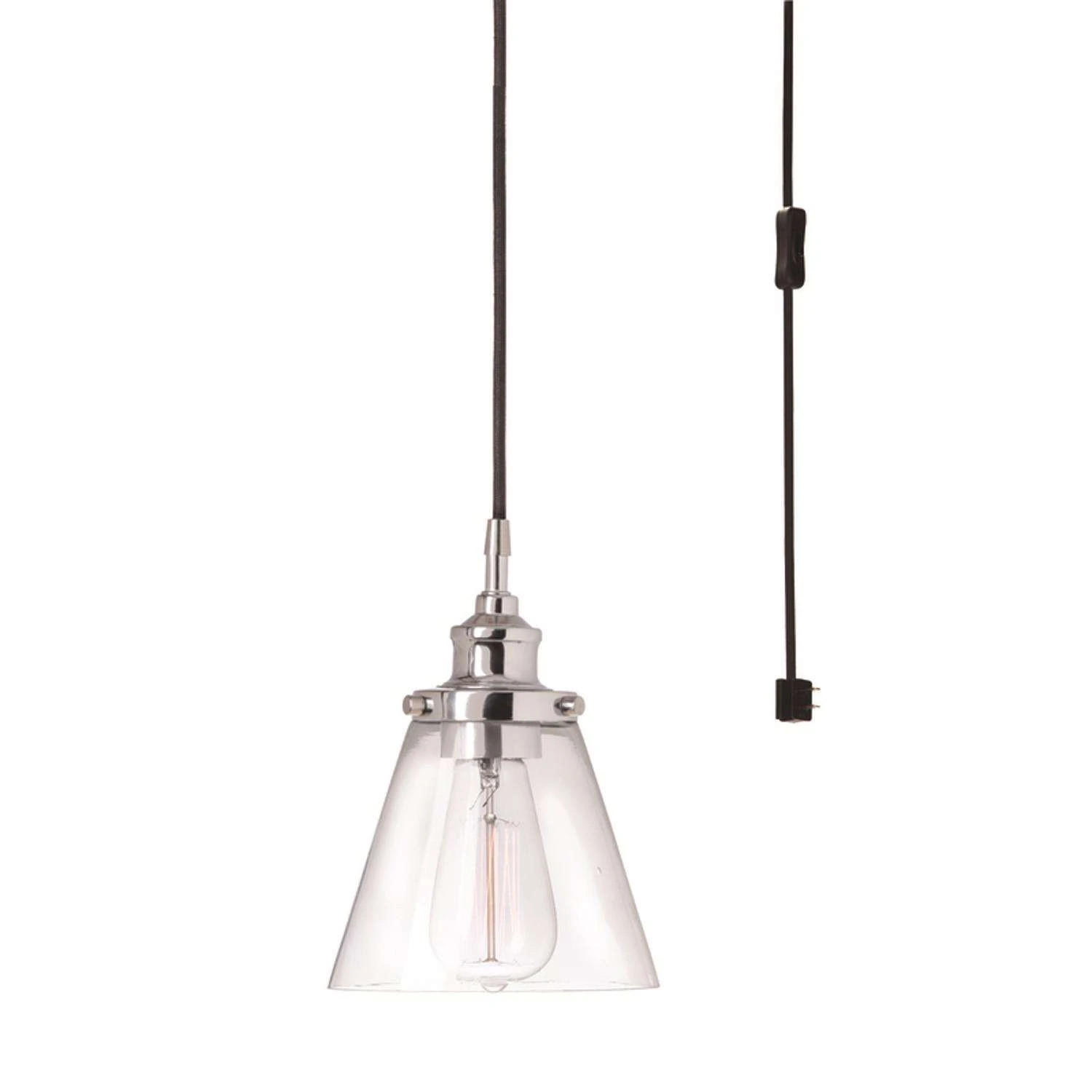 Globe Electric Parker Chrome Metallic 1 Lights Pendant Light 2 Globe Electric Parker Chrome Metallic 1 Lights Pendant Light - Image 2